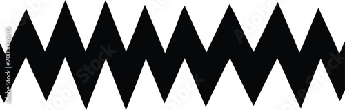 Minimalist Abstract Sawtooth Border Graphic Design