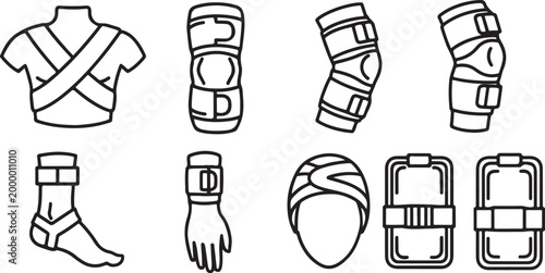 Vector illustration set of shoes and boots for sale or catalog Vector