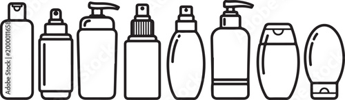 Black backpacks and tote bags on white background vector illustration Vector