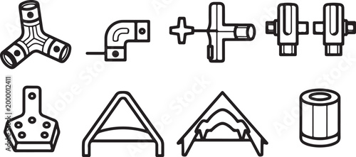 Set of icons for vehicles and modes of transport vector illustration Vector