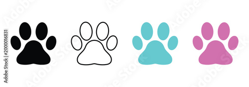 Schilderij op canvas Vector pet paw pattern