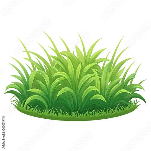 cartoon-grass--bright-green--soft-rounded-shapes--