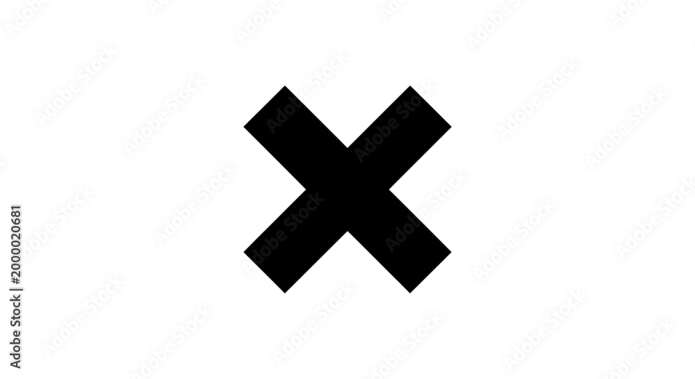Obraz premium Black Cross Symbol Mark.