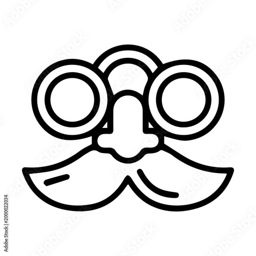 Funny Nose and Glasses Icon
