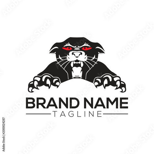 Aggressive Panther Mascot Logo – Wild Cat Sports Branding Design