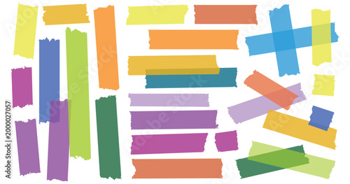 Foto Colorful washi tape and adhesive masking strips set
