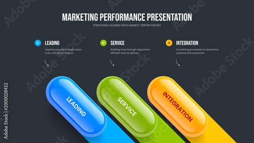 Consulting Planning Slide Layout Vector Illustration. Corporate Innovation 3 Option Infographic Slideshow Template. Visual Growth Three Step Diagram Frame Design.