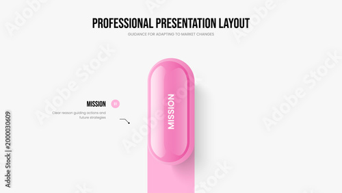 Enterprise Campaign 1 Step Infographic Slide Design. Modern Report One Element Diagram Slideshow Template. Company Introduction Presentation Layout Vector Illustration.