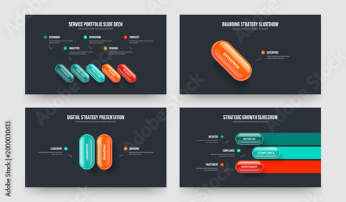 Service Report 5 1 2 3 Option Diagram Frame Design Bundle. Corporate Growth Five One Two Three Step Infographic Slide Template Vector Illustration Collection.