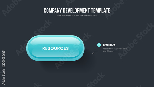 Professional Growth Slide Template Vector Illustration. Sales Analysis 1 Option Infographic Slideshow Design. Visual Overview One Step Diagram Presentation Layout.