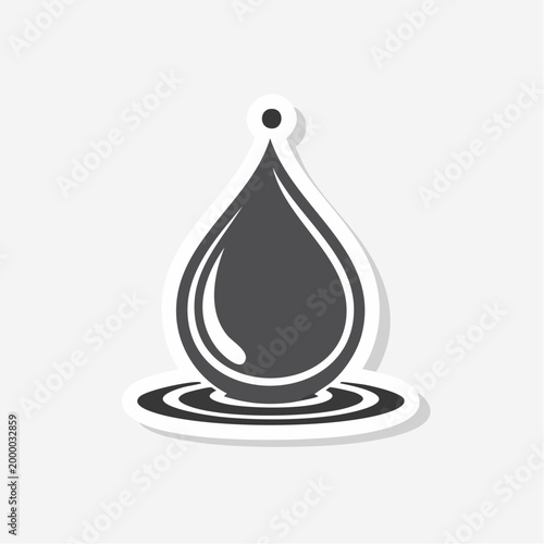 Water drop icon with ripples