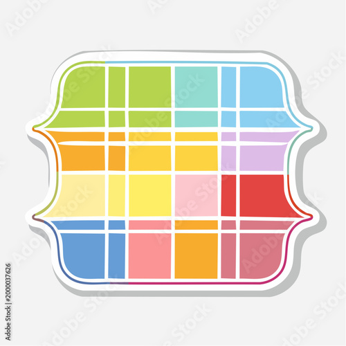 Colorful Abstract Grid Pattern with Decorative Frame