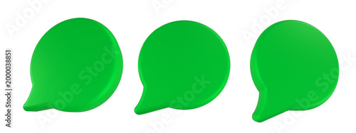  blank bubble chat icon 3d rendering