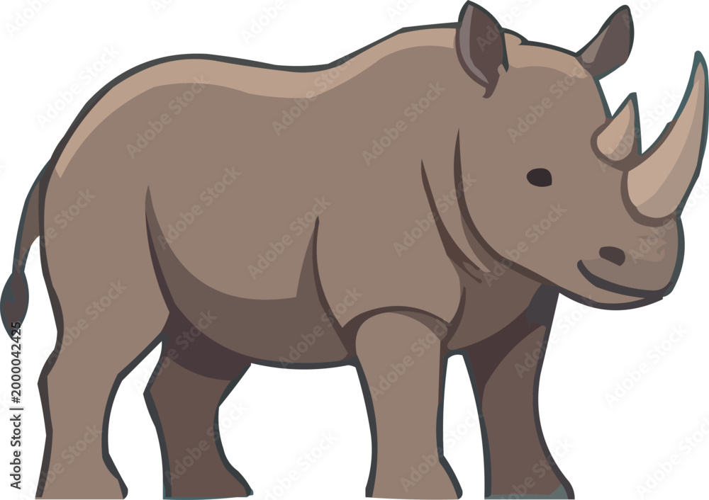 Fototapeta premium rhino vector illustration