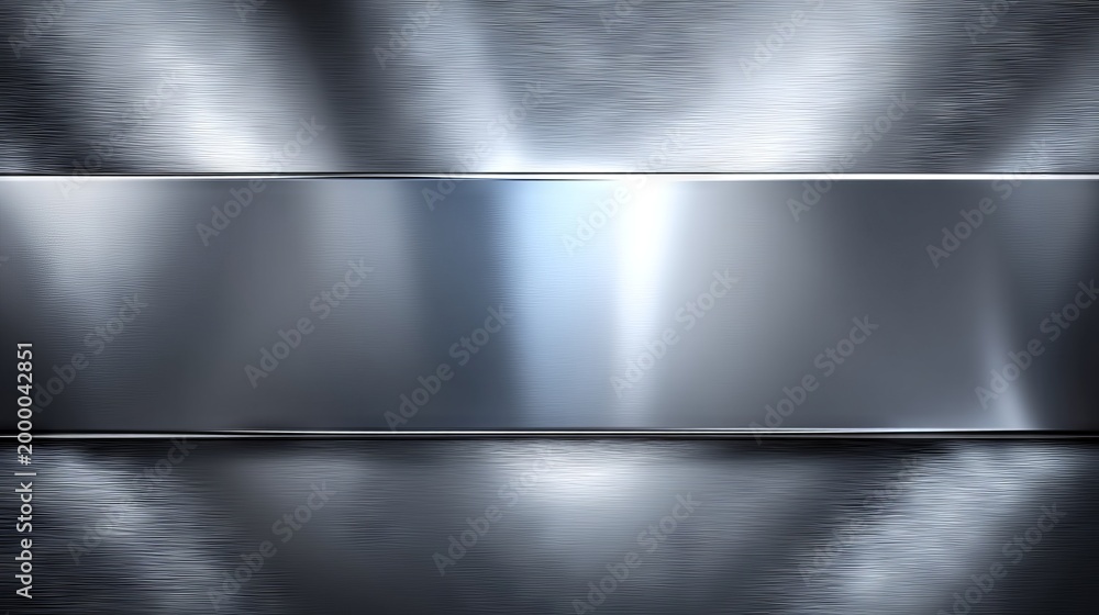 Obraz premium Reflective Chrome Plate Surface with Frost Creeping Inward on Background