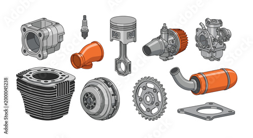 Racing Circuit Logistics and Track Maintenance Vector Set