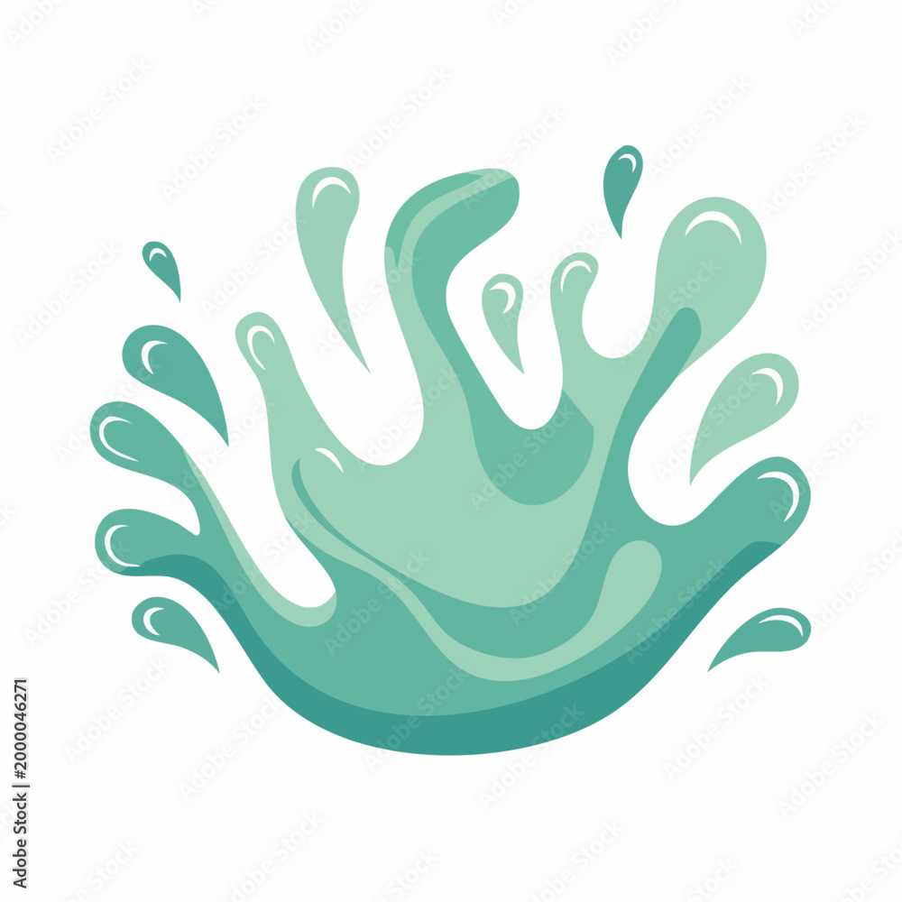 Obraz premium Abstract Water Splash Illustration