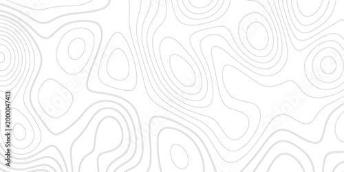 Ocean topographic line map with curvy wave isolines vector illustration. Abstract topographic contours map background, Vector contour topographic map. Cartography texture abstract banner use.