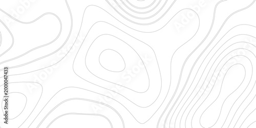 Ocean topographic line map with curvy wave isolines vector illustration. Abstract topographic contours map background, Vector contour topographic map. Cartography texture abstract banner use.