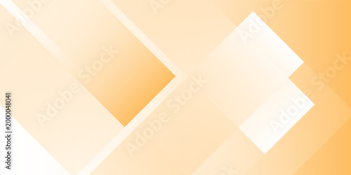 Modern art white and orange background with diamond and rectangles shapes layered. space futuristic abstract simple