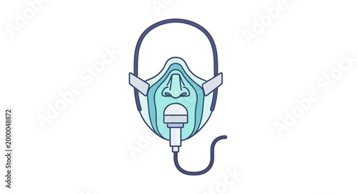 Medical Oxygen Mask with Tube for Patient Respiratory Support