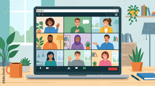 People on Video Conference Call.
