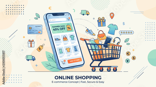 Online Shopping Mobile Phone App.