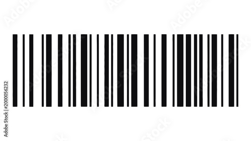 Barcode icon isolated, universal tag for scanning, vector illustration for retail, product labeling and digital identification systems.