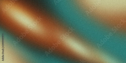 Dark Grainy Abstract Background with Teal Orange Green Glow, Vibrant Noisy Gradient Texture for Modern Web Banner, Poster and Digital Wallpaper Design