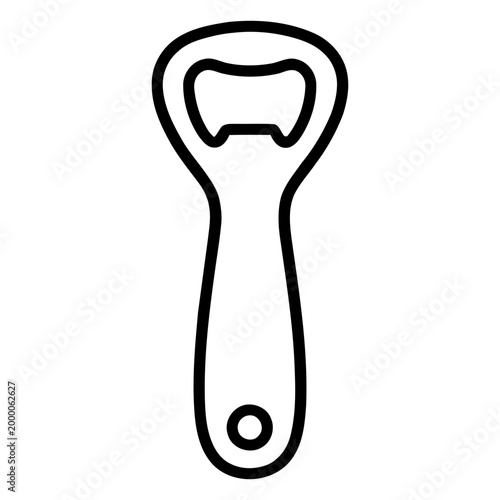 Modern bottle opener icon