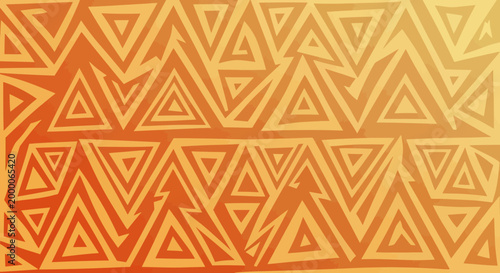 Vibrant orange and yellow triangle pattern.