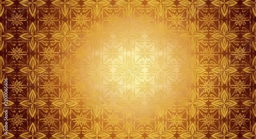 Golden ornamental pattern with glowing center.