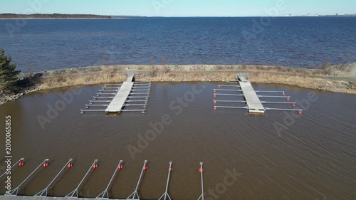 Empty harbor in early spring, Kempele Finland