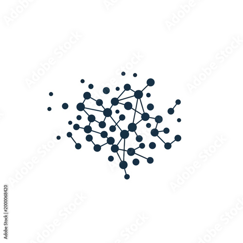 Network connections and molecular structure concept.