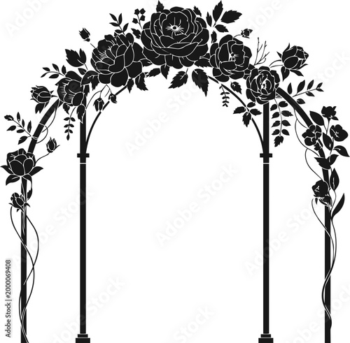 Foto Floral Wedding Arch Silhouette