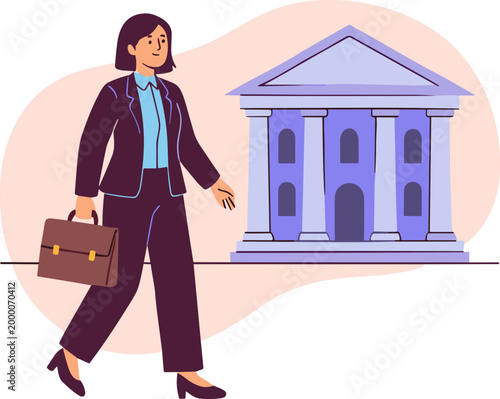 Female lawyer concept illustration
