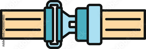 Buckled seatbelt graphic depicting vehicle safety measures and passenger security