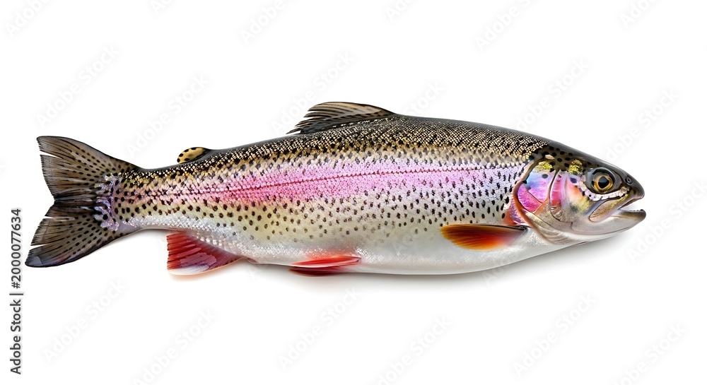 Obraz premium High-resolution close-up of a rainbow trout