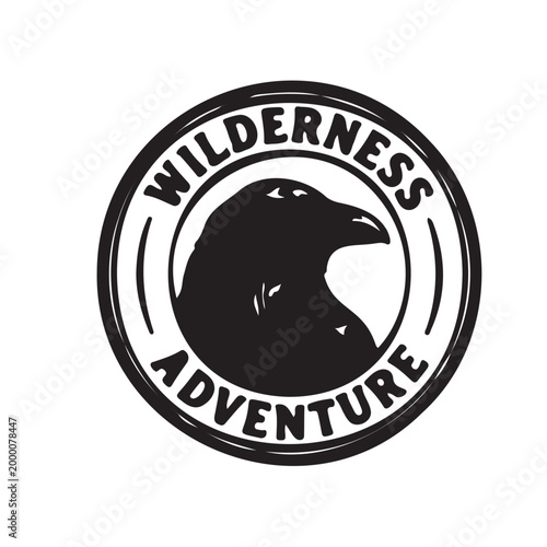 Dark Academia Raven Logo Vector Illustration