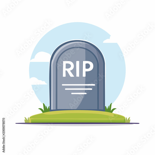 Tombstone with RIP inscription