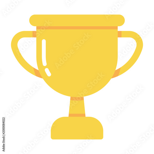 Trophy Cup Icon isolated on transparent background.
