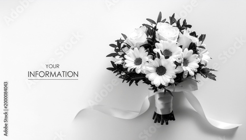 Monochrome White Wedding Bouquet Editorial Elegance