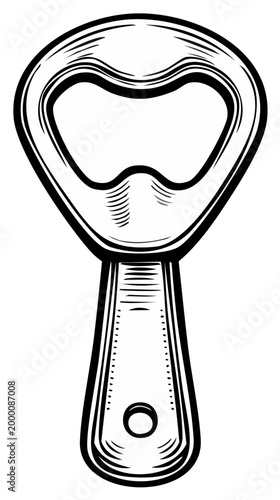Classic retro bottle opener tool for opening beverages and drinks