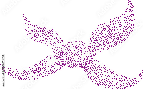 Quadro su tela Golden Snitch inspired by with wings in purple dotted graphic style