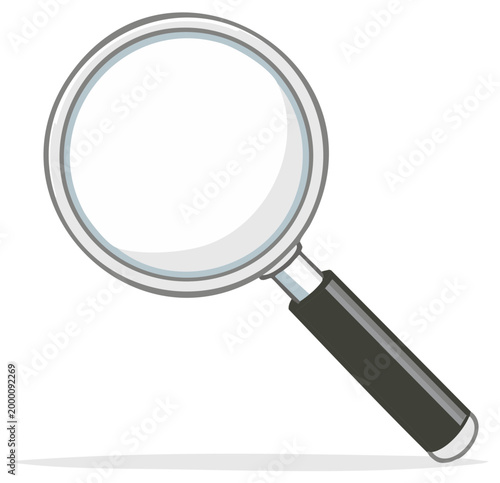 Magnifying Glass Illustration for Search, Discovery, and Analysis