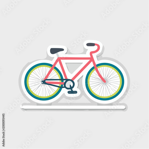Flat Design Bicycle Sticker