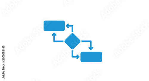 Flowchart diagram with blue boxes.