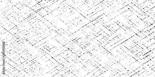 Black grunge texture with diagonal scratches on white background vector graphic design element