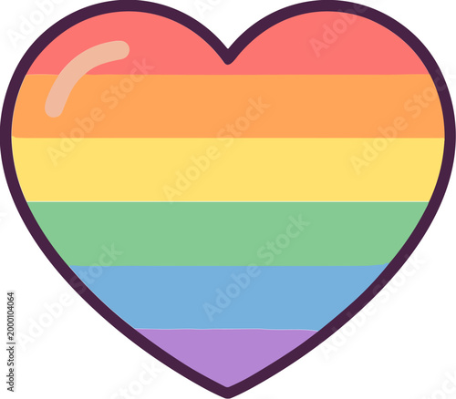 Flat pride month lgbt elements collection 