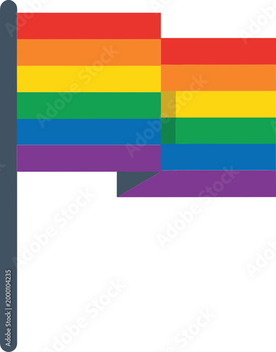 Flat pride month lgbt elements collection 